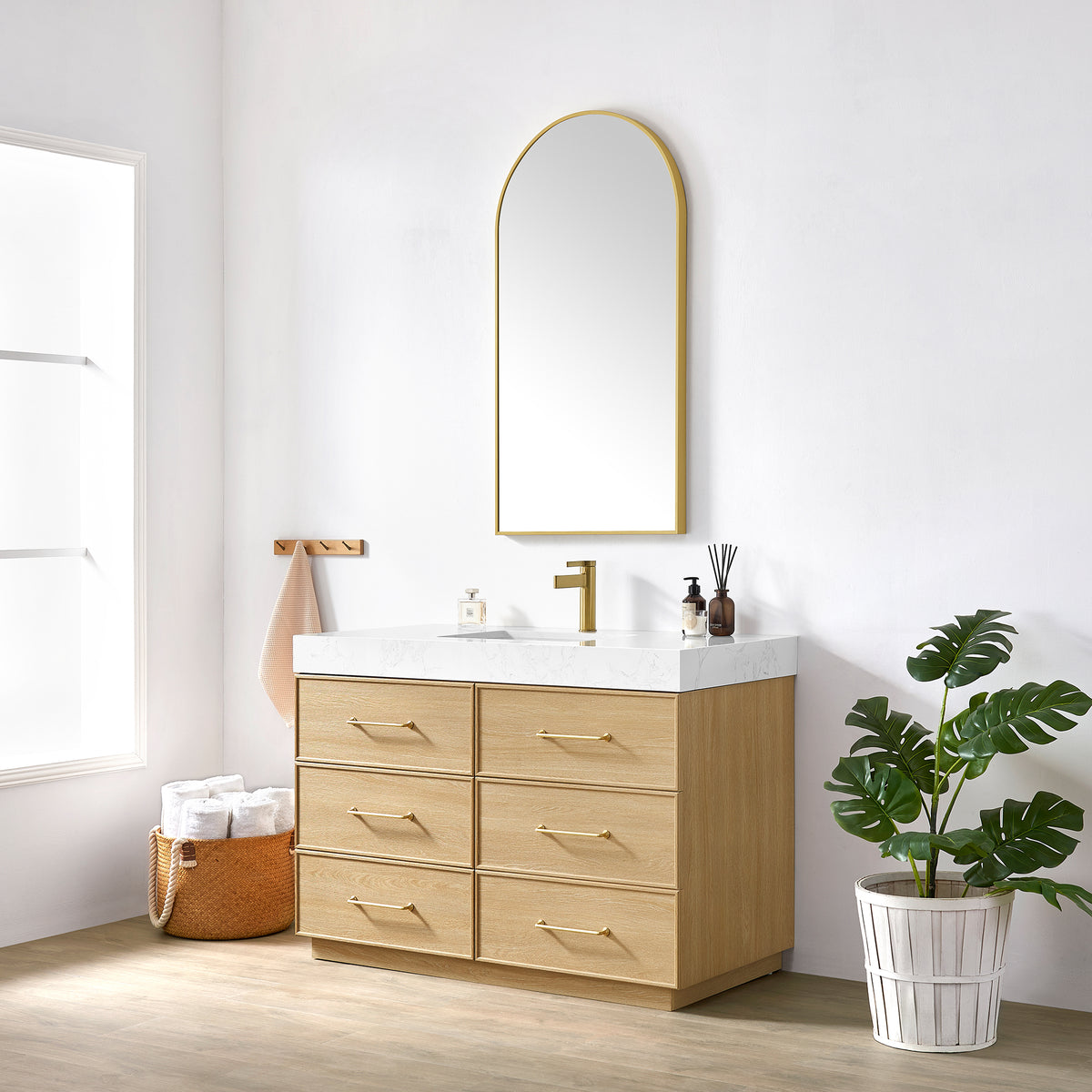 Turin 48" Single Sink Bath Vanity in Dark Oak