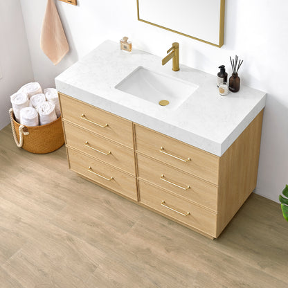 Turin 48" Single Sink Bath Vanity in Dark Oak