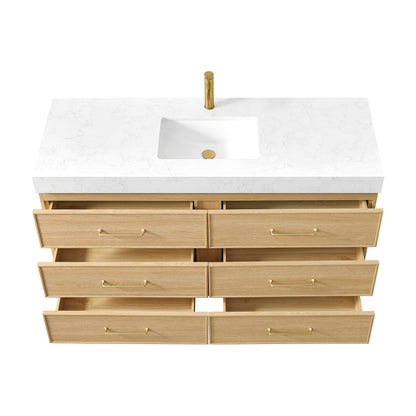 Turin 60" Single Sink Bath Vanity in Dark Oak