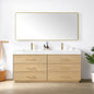 Turin 72" Double Sink Bath Vanity in Dark Oak