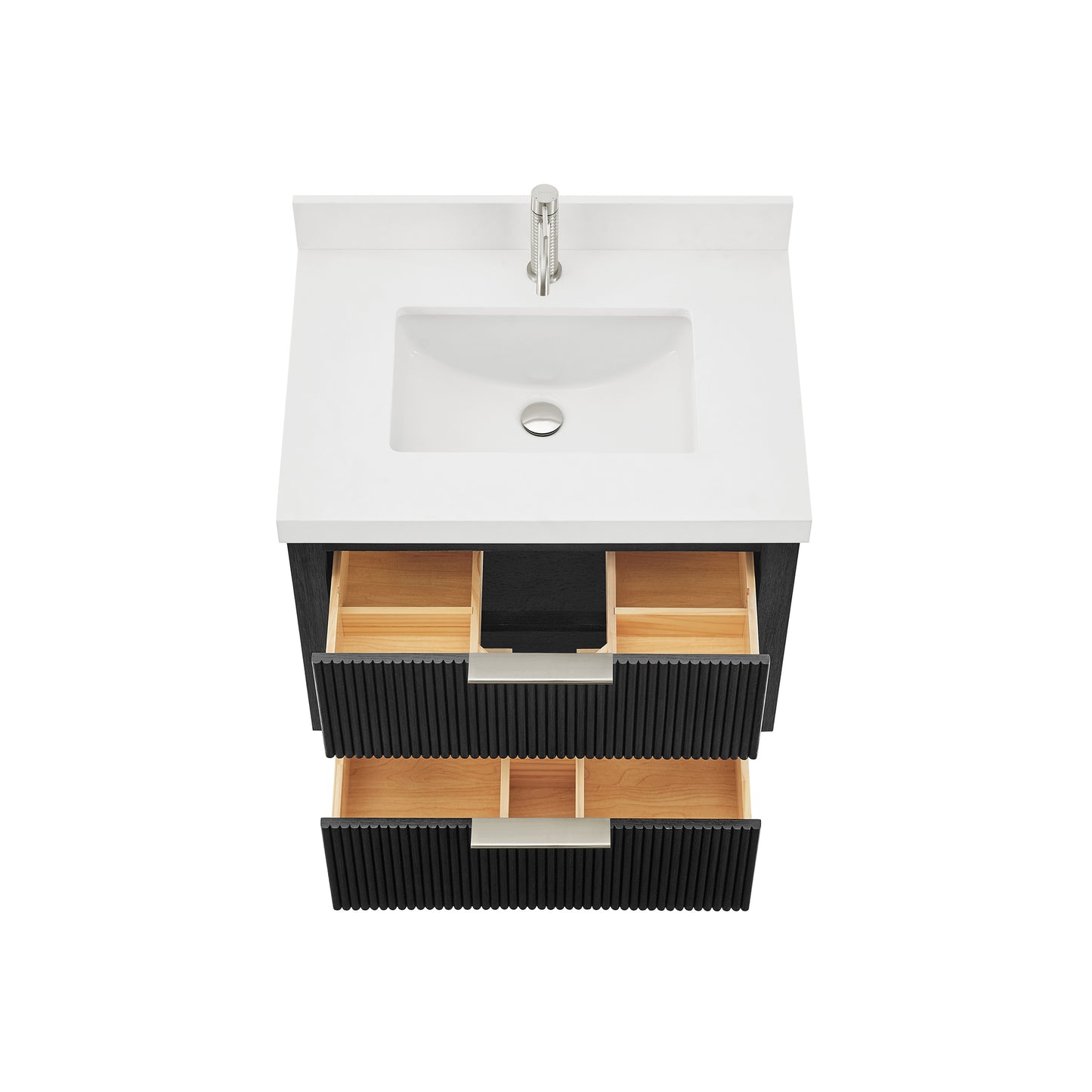 Barcelona 30" Floating Single Bath Vanity in Oak Weathered Black
