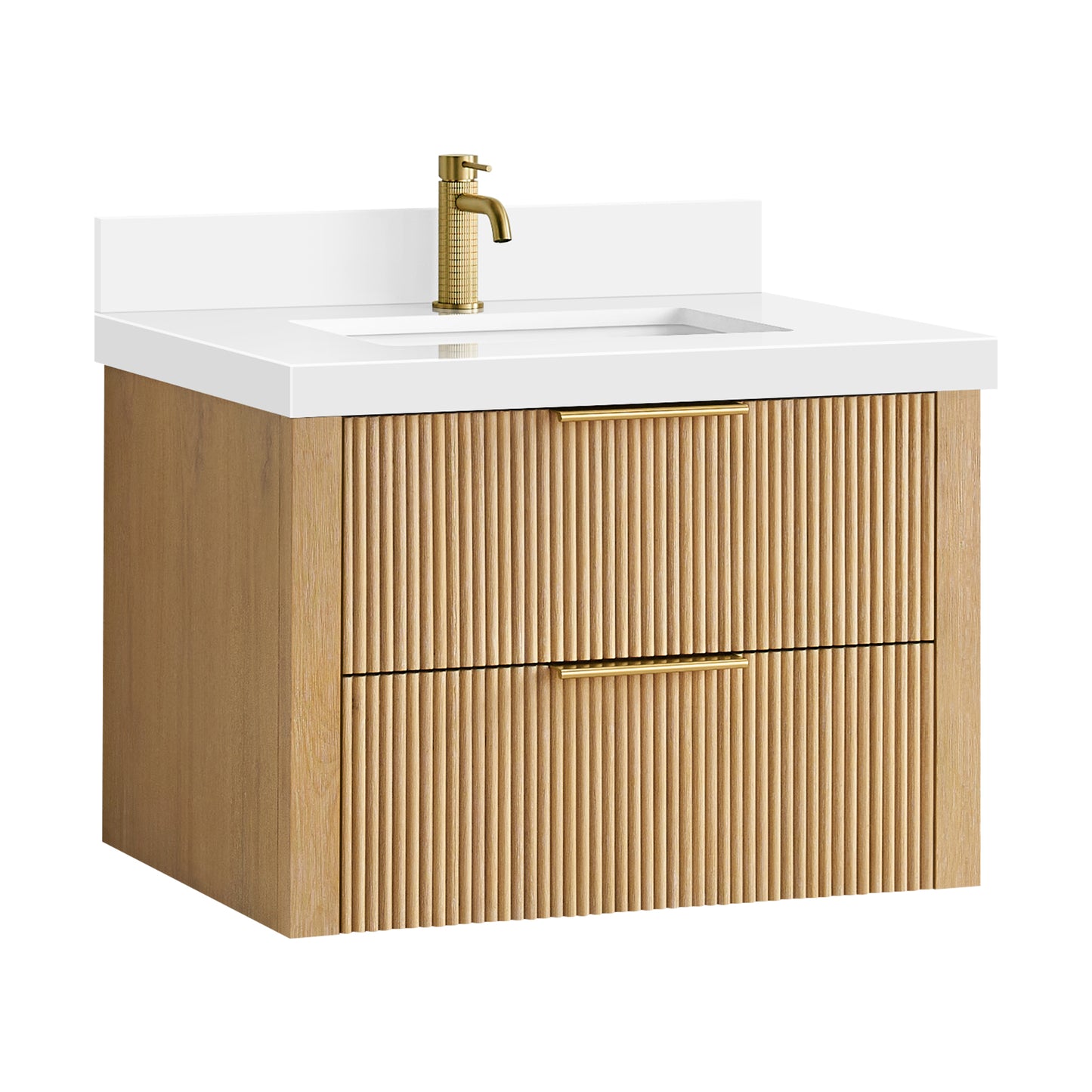 Barcelona 30" Floating Single Bath Vanity in Washed Ash Grey
