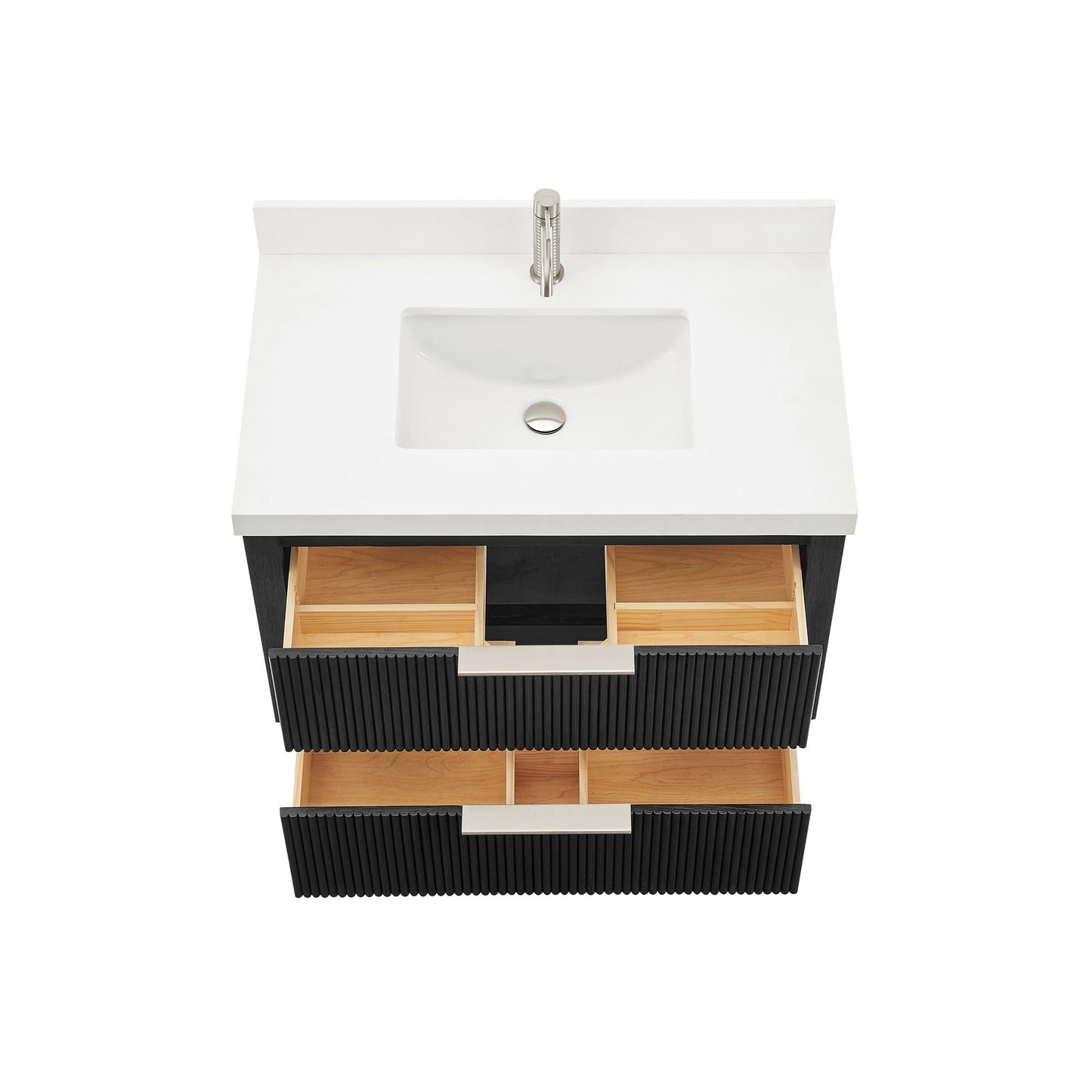 Barcelona 36" Floating Single Bath Vanity in Oak Weathered Black