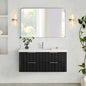 Barcelona 48" Floating Single Bath Vanity in Oak Weathered Black