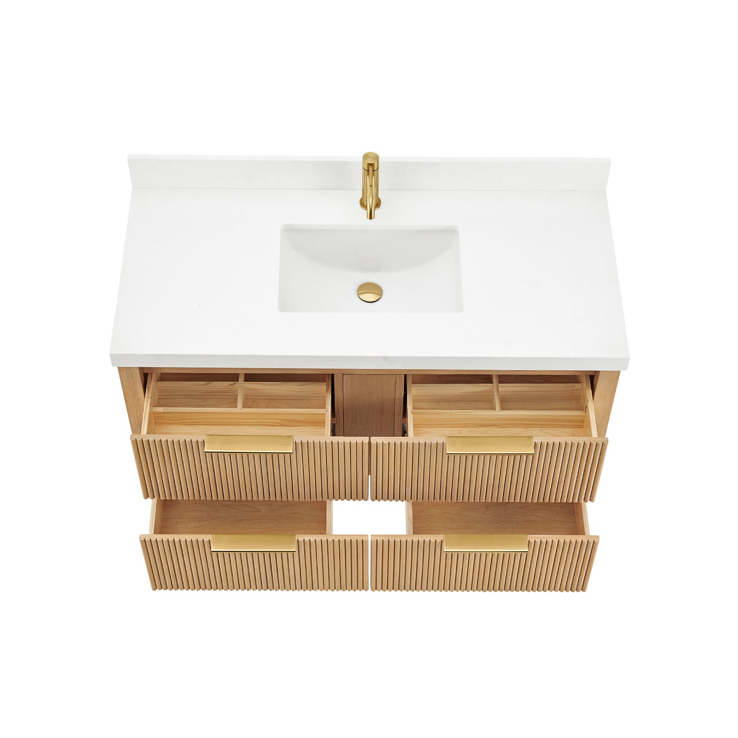 Barcelona 48" Floating Single Bath Vanity in Washed Ash Grey