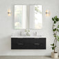 Barcelona 60M" Floating Double Bath Vanity in Oak Weathered Black
