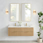 Barcelona 60M" Floating Double Bath Vanity in Washed Ash Grey