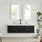 Barcelona 72" Floating Double Bath Vanity in Oak Weathered Black