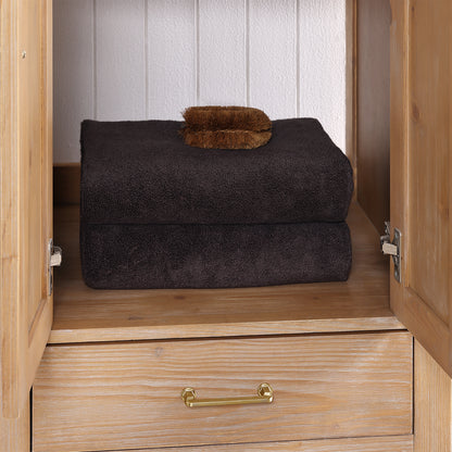 Gela 24" Single Sink Bath Vanity in Fir Wood Brown with Drop-In White Ceramic Basin