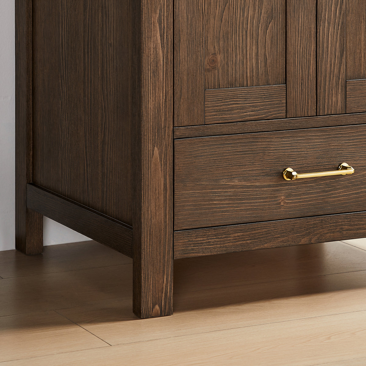 Gela 24" Single Sink Bath Vanity in Spruce Aged Brown