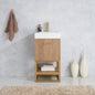 Alistair 18" Single Sink Bath Vanity in North American Oak