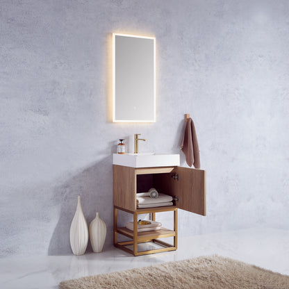 Alistair 18" Single Sink Bath Vanity in North American Oak