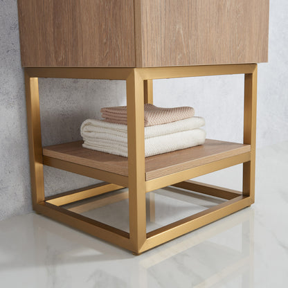 Alistair 18" Single Sink Bath Vanity in North American Oak