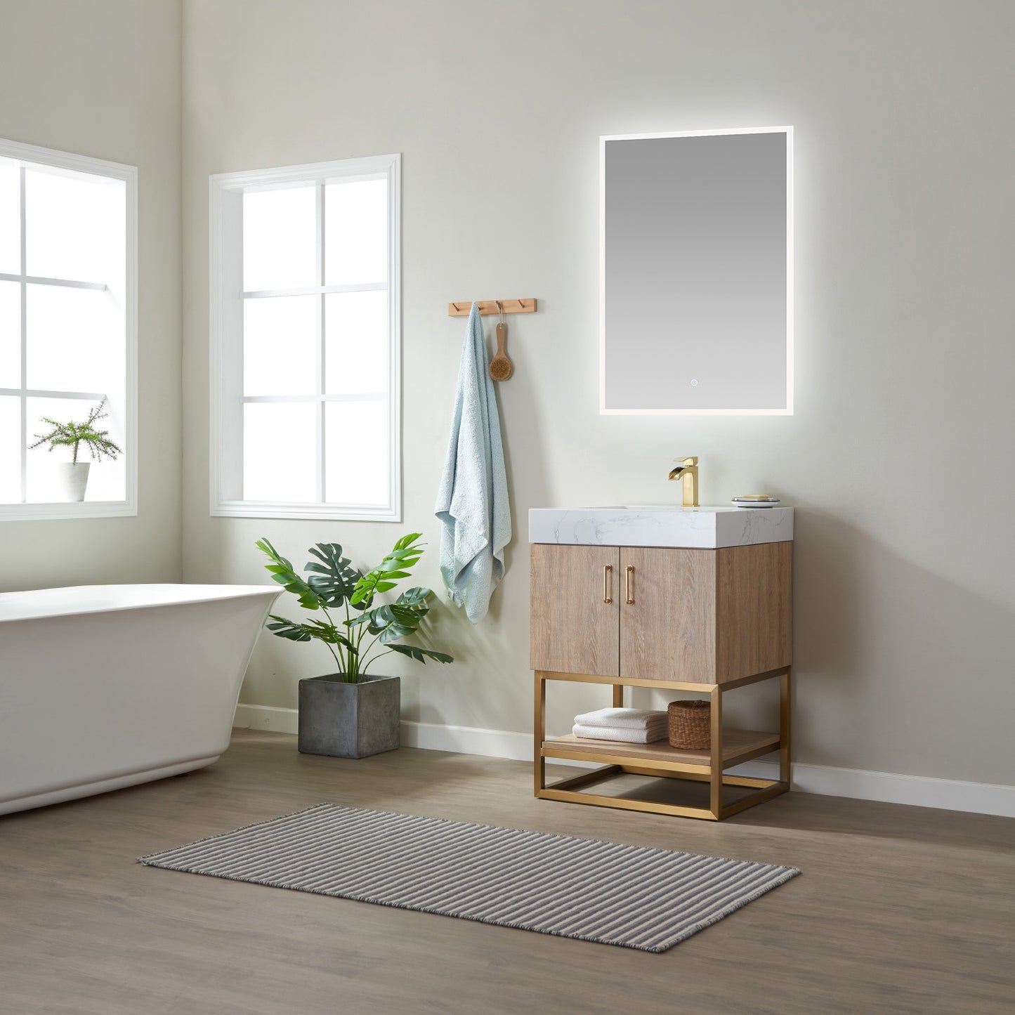 Alistair 24" Single Vanity in North American Oak
