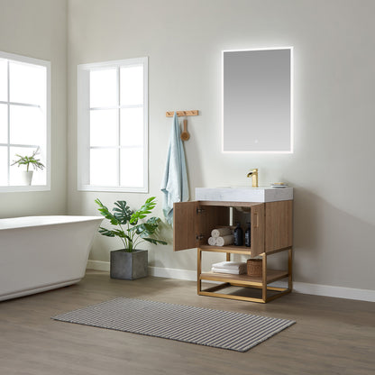 Alistair 24" Single Vanity in North American Oak