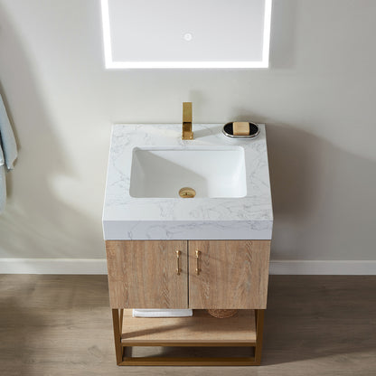 Alistair 24" Single Vanity in North American Oak