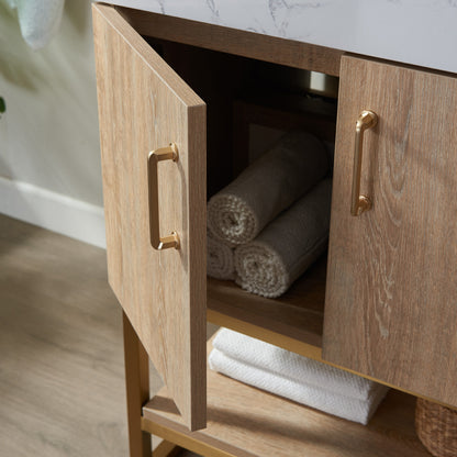 Alistair 24" Single Vanity in North American Oak