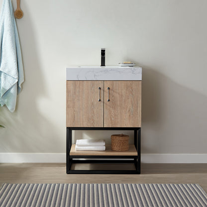 Alistair 24B" Single Vanity in North American Oak