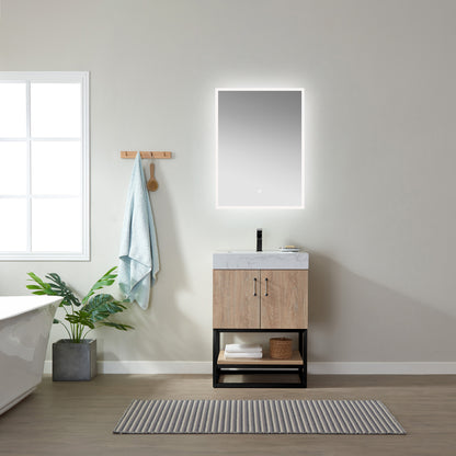 Alistair 24B" Single Vanity in North American Oak