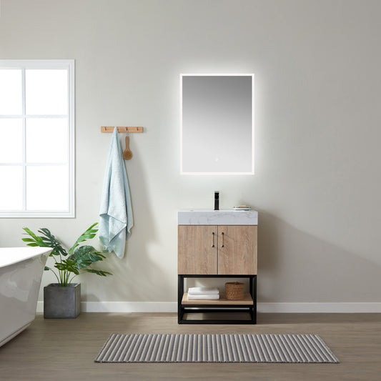 Alistair 24B" Single Vanity in North American Oak