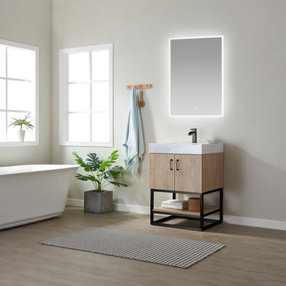 Alistair 24B" Single Vanity in North American Oak
