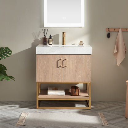 Alistair 30" Single Vanity in North American Oak