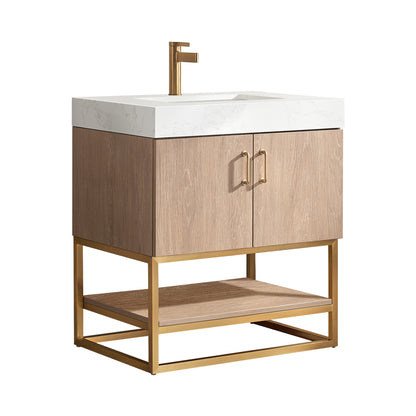 Alistair 30" Single Vanity in North American Oak