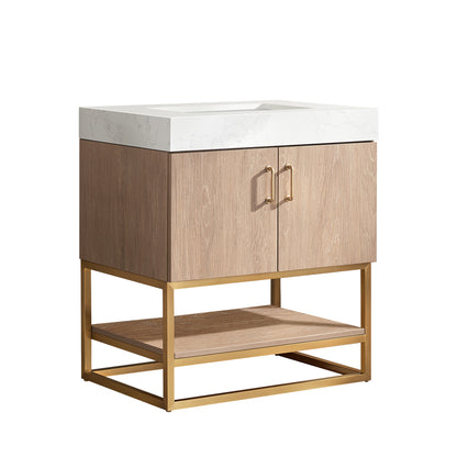 Alistair 30" Single Vanity in North American Oak