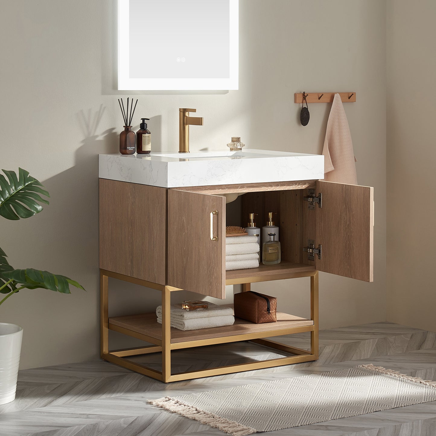 Alistair 30" Single Vanity in North American Oak