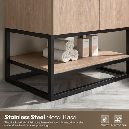 Alistair 30B" Single Vanity in North American Oak With Mirror