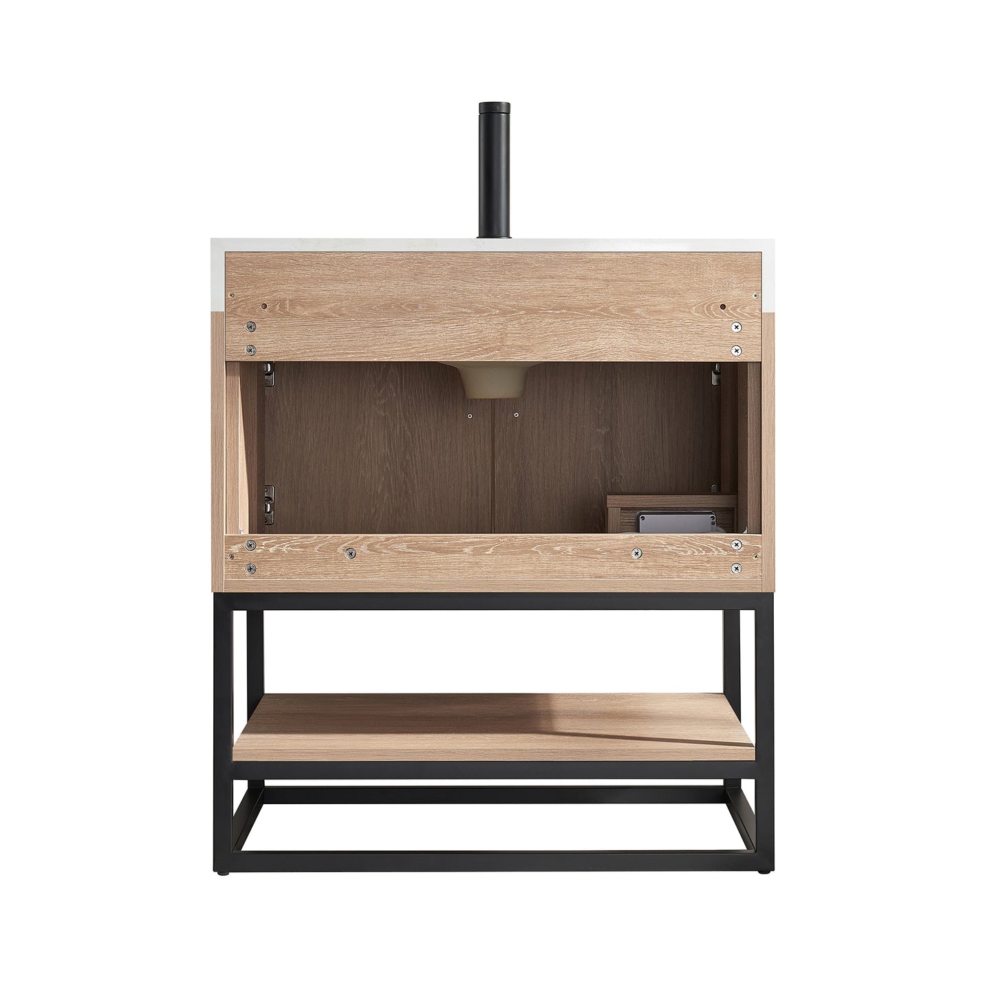 Alistair 30B" Single Vanity in North American Oak With Mirror