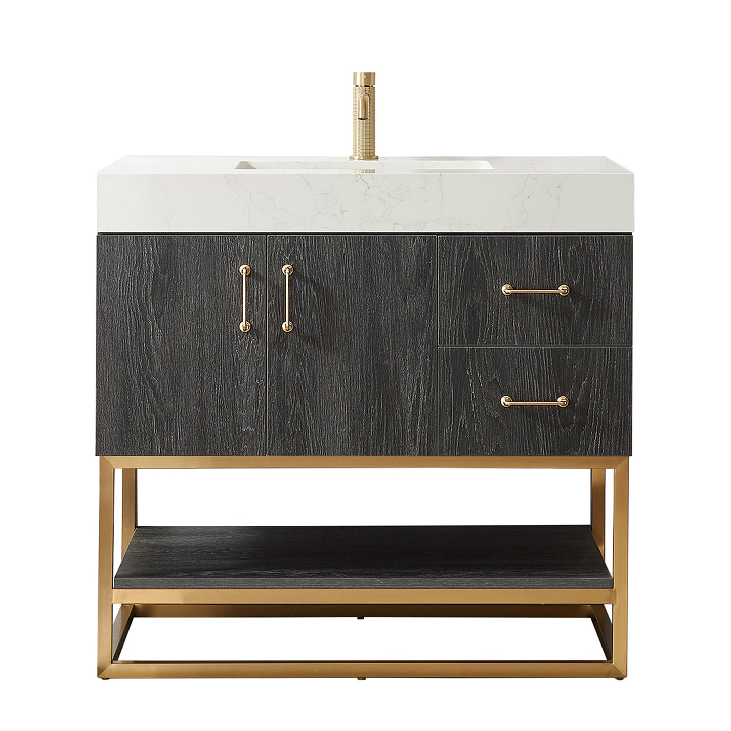 Alistair 36" Single Vanity in North American Black Oak