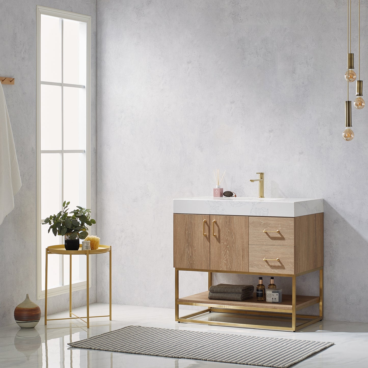 Alistair 36" Single Vanity in North American Oak