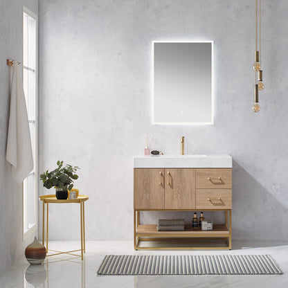 Alistair 36" Single Vanity in North American Oak