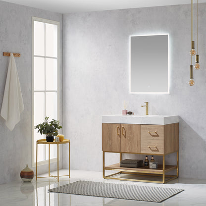 Alistair 36" Single Vanity in North American Oak