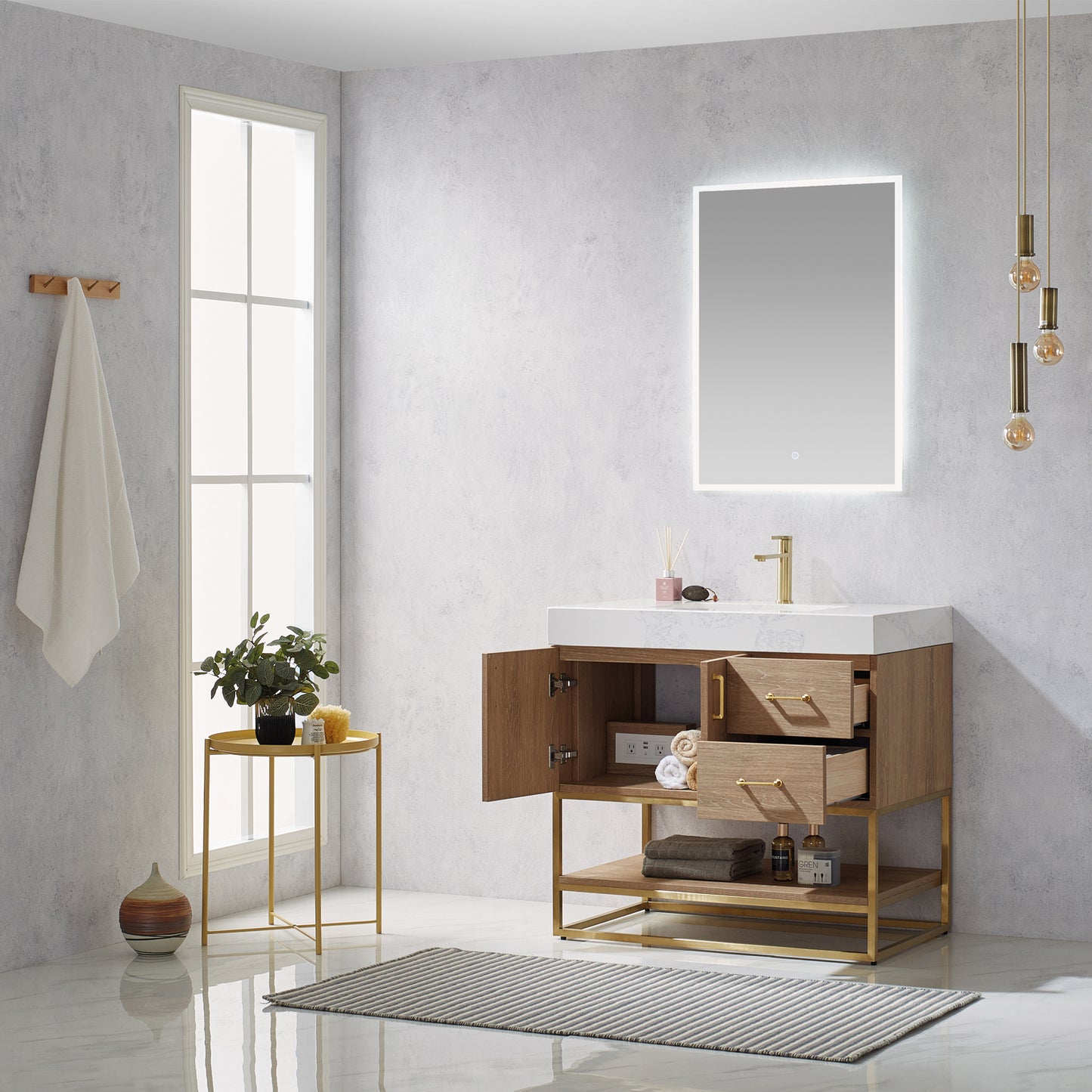 Alistair 36" Single Vanity in North American Oak