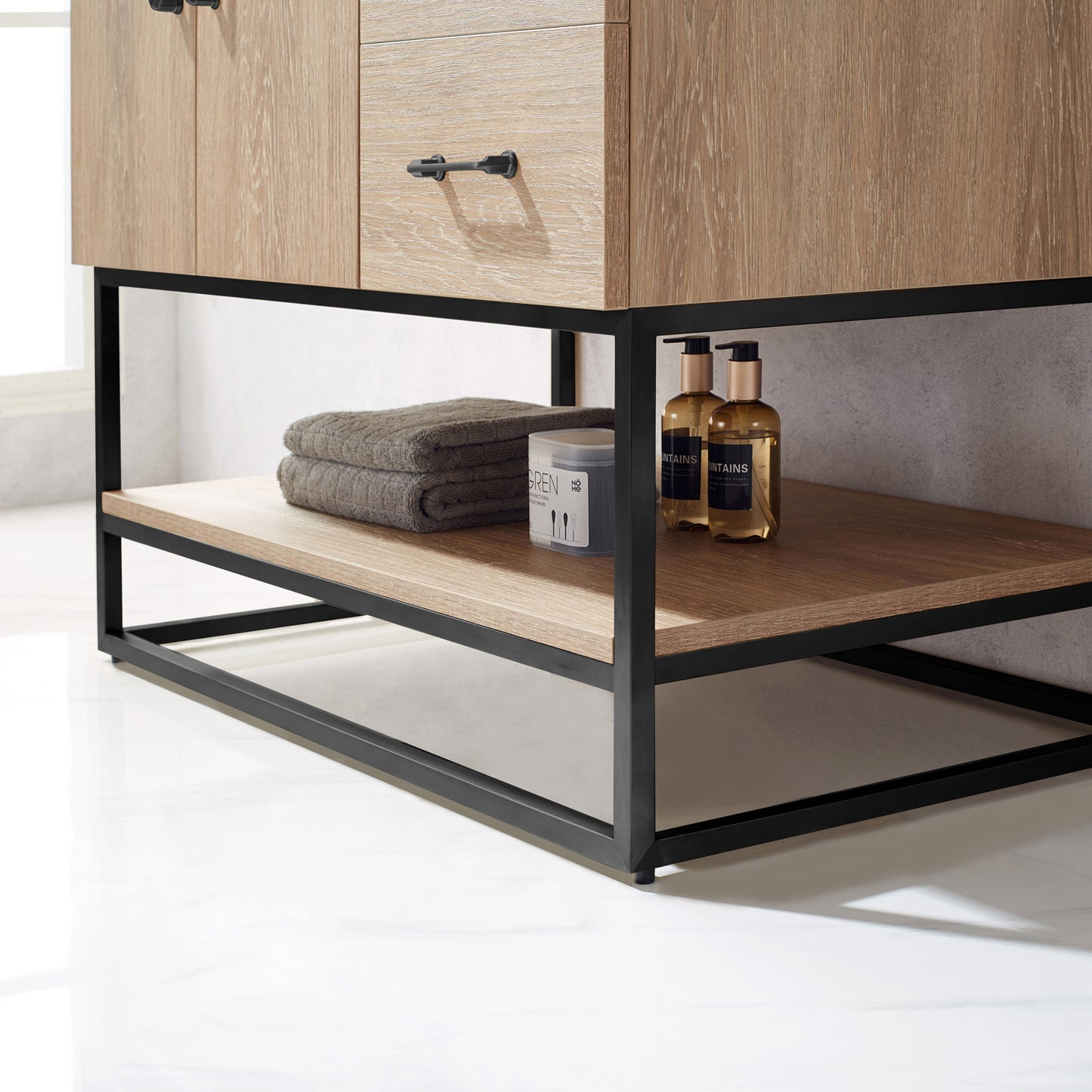 Alistair 36B" Single Vanity in North American Oak