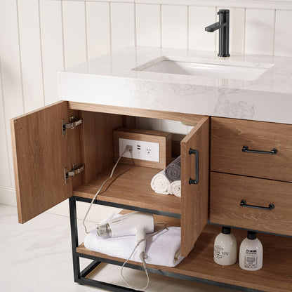 Alistair 36B" Single Vanity in North American Oak