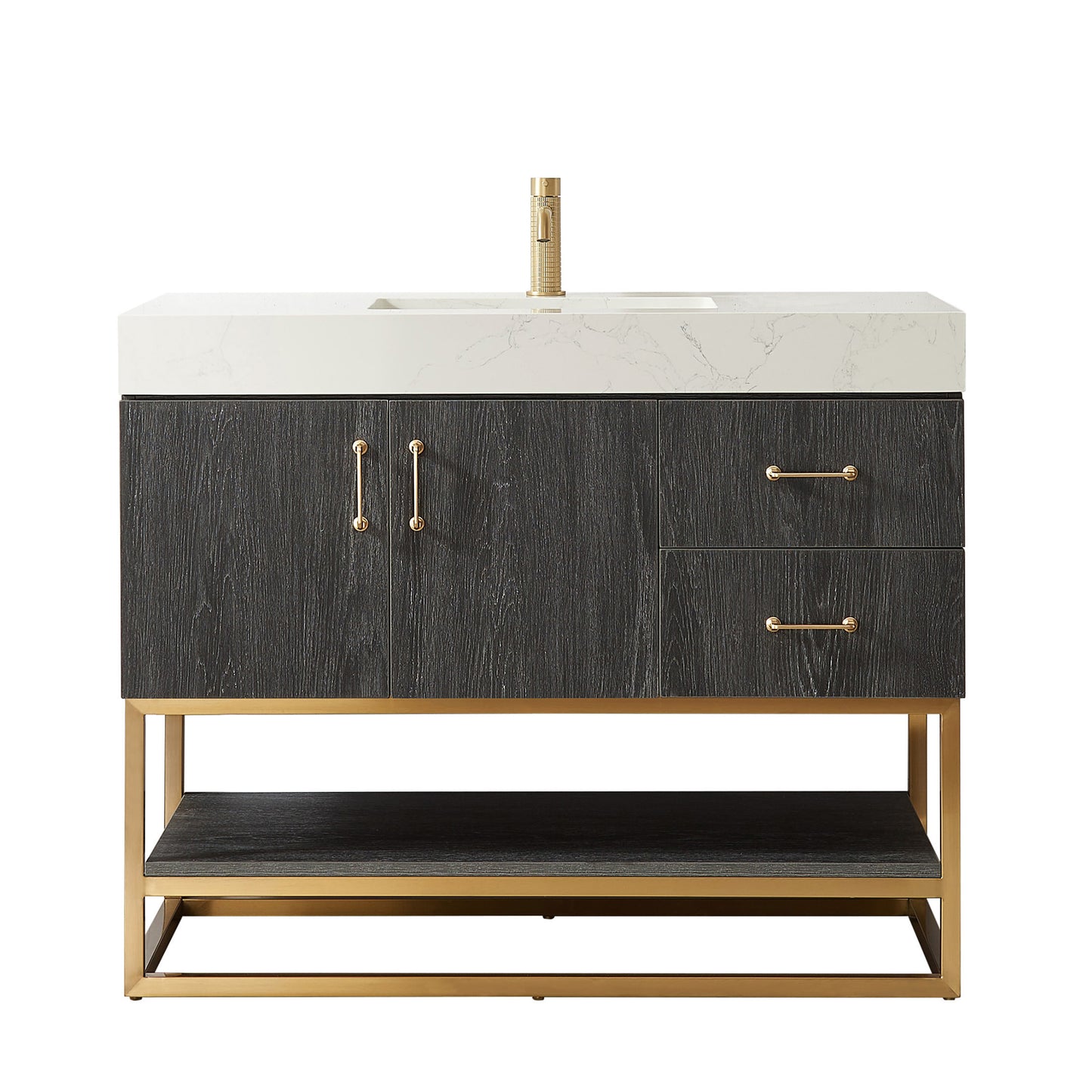 Alistair 42" Single Vanity in North American Black Oak