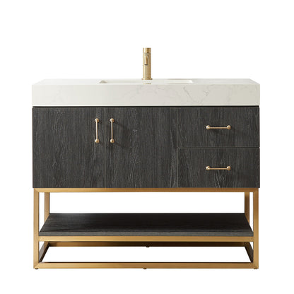 Alistair 42" Single Vanity in North American Black Oak