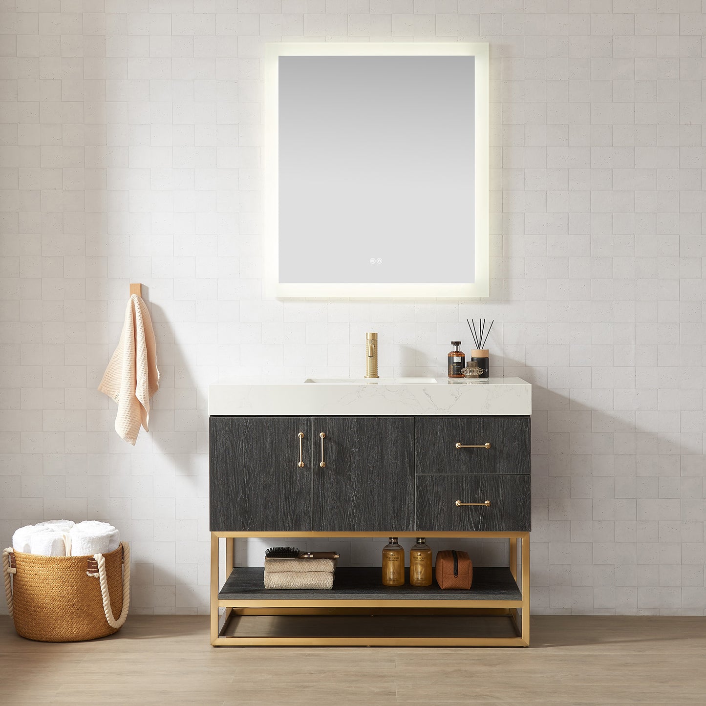 Alistair 42" Single Vanity in North American Black Oak