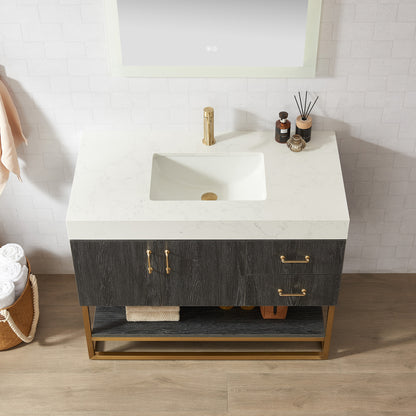 Alistair 42" Single Vanity in North American Black Oak