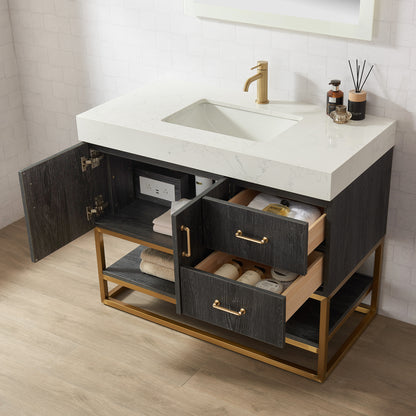 Alistair 42" Single Vanity in North American Black Oak