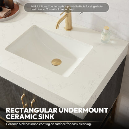 Alistair 42" Single Vanity in North American Black Oak
