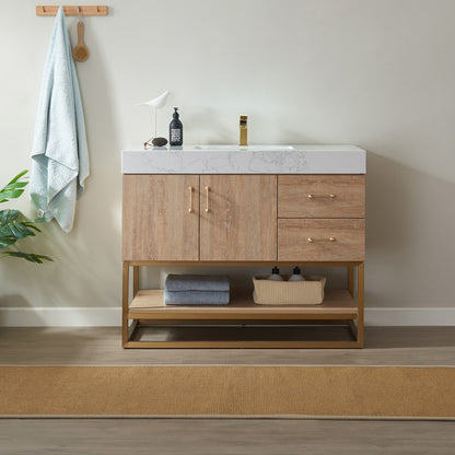 Alistair 42" Single Vanity in North American Oak