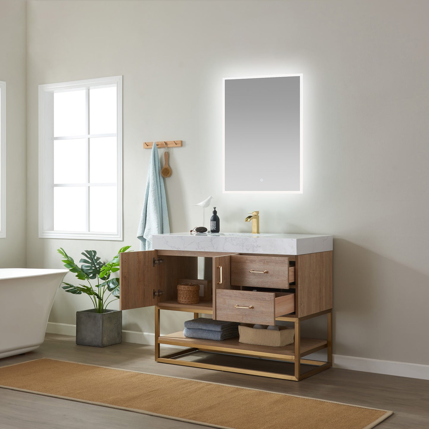 Alistair 42" Single Vanity in North American Oak