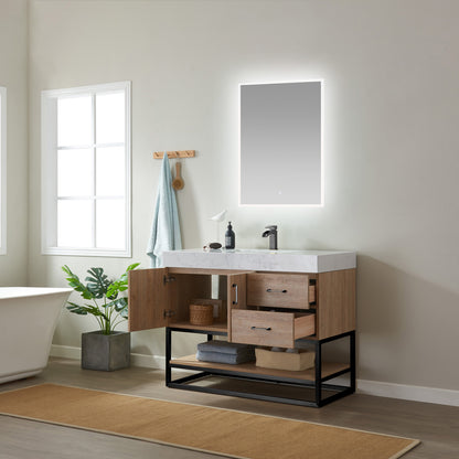 Alistair 42B" Single Vanity in North American Oak