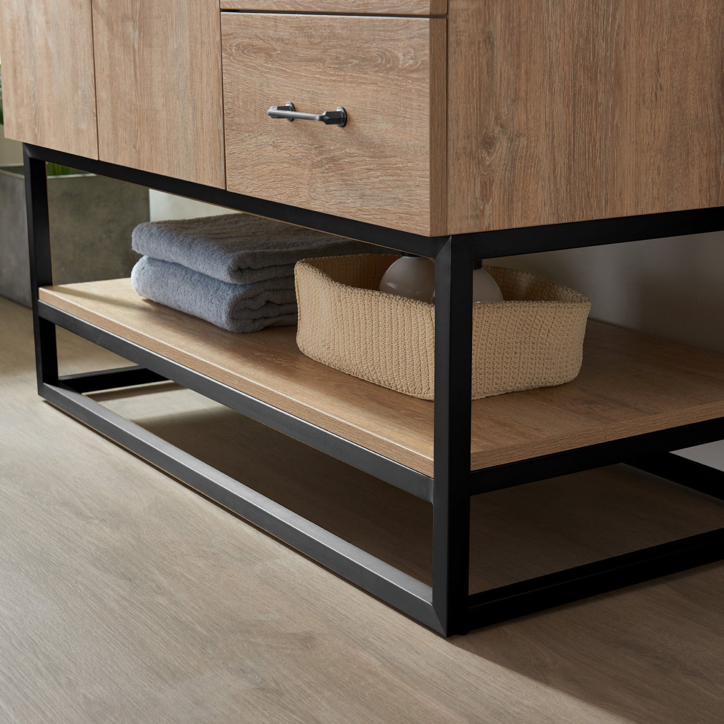 Alistair 42B" Single Vanity in North American Oak