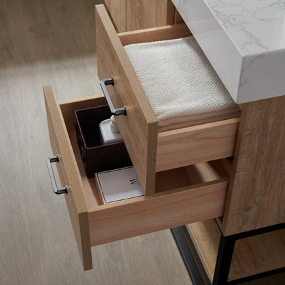 Alistair 42B" Single Vanity in North American Oak