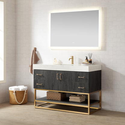 Alistair 48" Single Vanity in North American Black Oak
